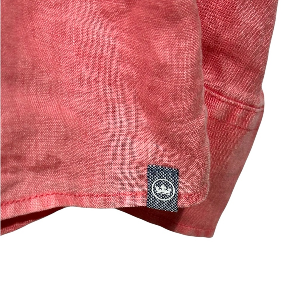 Peter Millar Seaside Garment Dyed Crown Linen Sport Shirt Coastal Golf Preppy XL - Picture 6 of 12